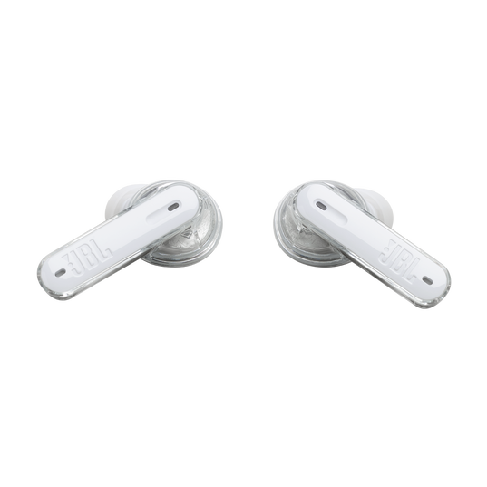 JBL Tune Beam Ghost Edition - White Ghost - True wireless Noise Cancelling earbuds - Front